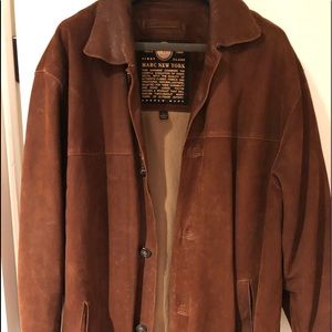 Andrew Marc men’s leather 3/4 length coat